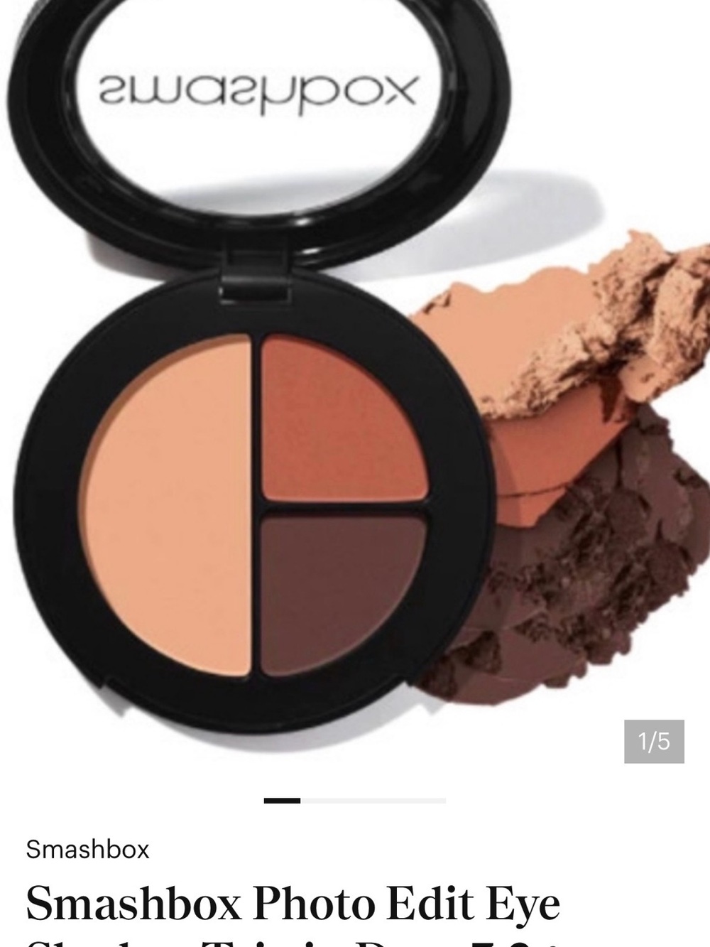 Smashbox Eyeshadow Trio — Peach, Terracotta & Deep Brown
